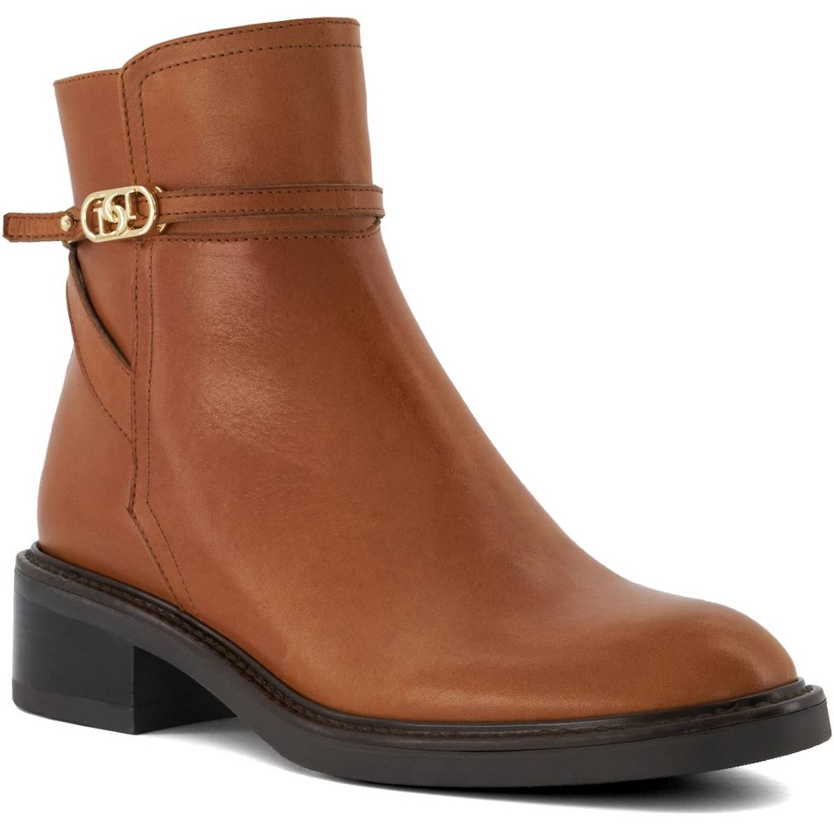 Dune London Praising Tan Womens ankle boots 92506690162511 in a Plain in Size 8