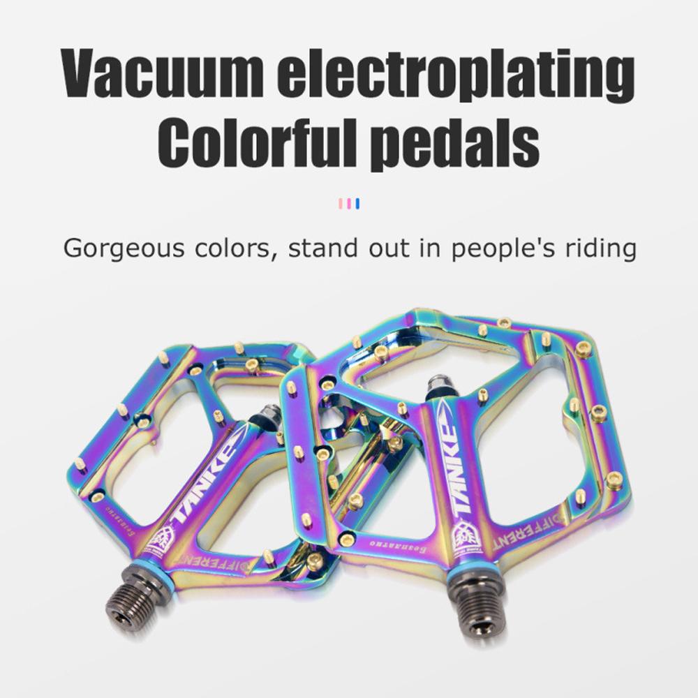 TOMTOP JMS Bicycle Pedals Colorful Cycling Road Bike Pedals Nonslip Aluminium MTB Bike Pedals