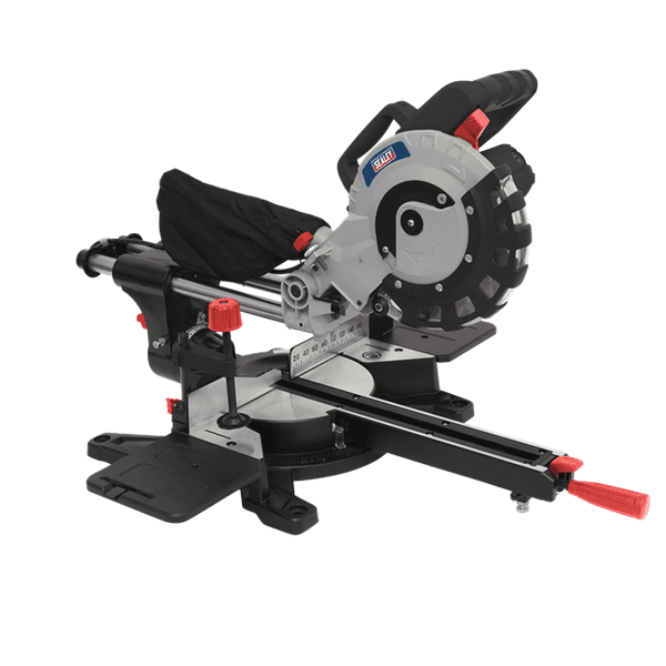 Sealey SMS216 216mm Double Sliding Compound Mitre Saw 240v 1450 Watt M