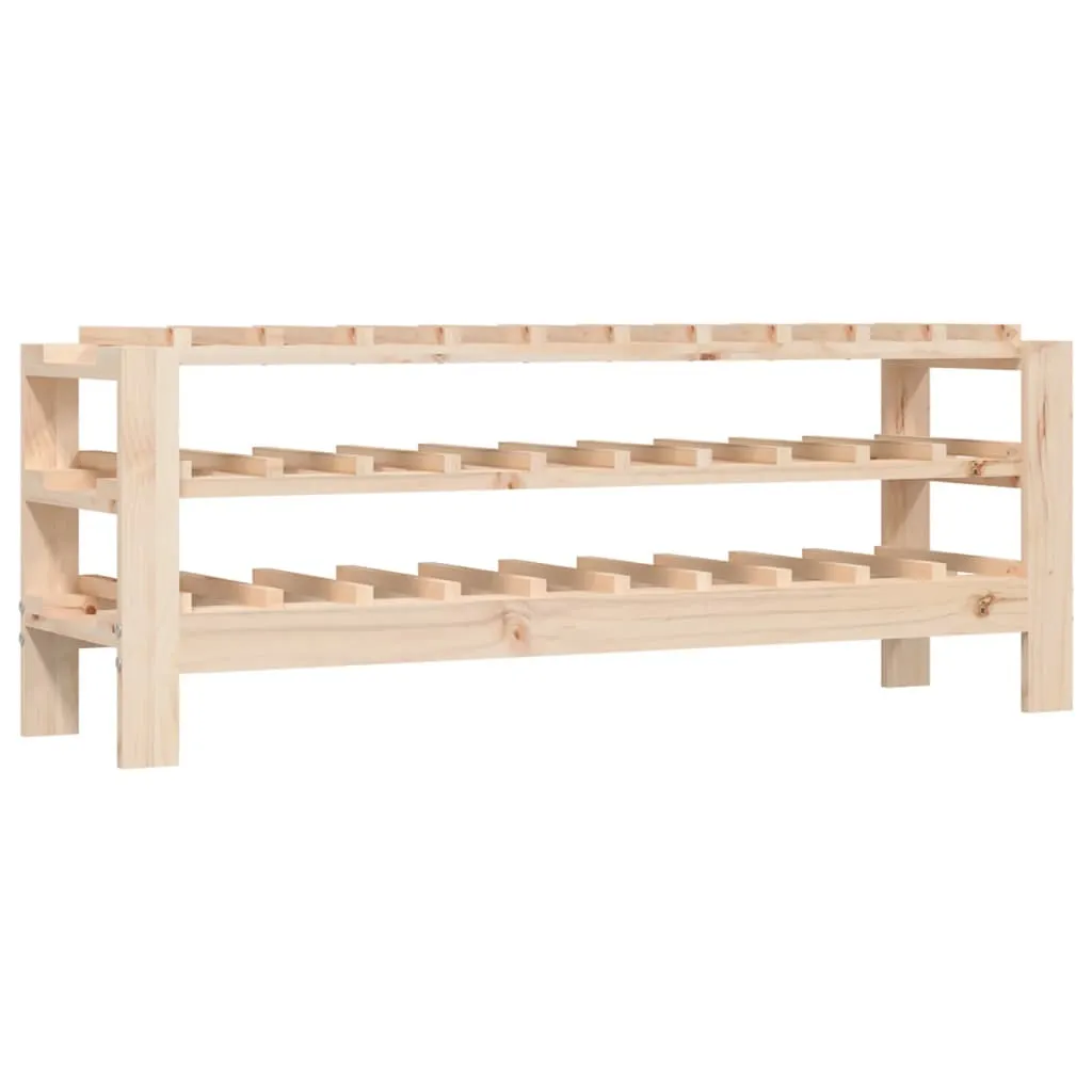 VidaXL Wine Rack 109&#46;5x30x42 Cm Solid Wood Pine