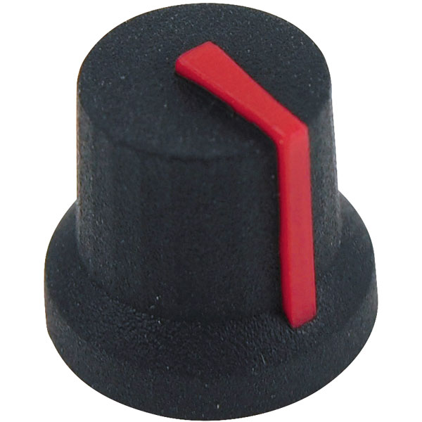 Cliff CL170853BR K87MBR Series Knob Black 6mm D Red Pointer