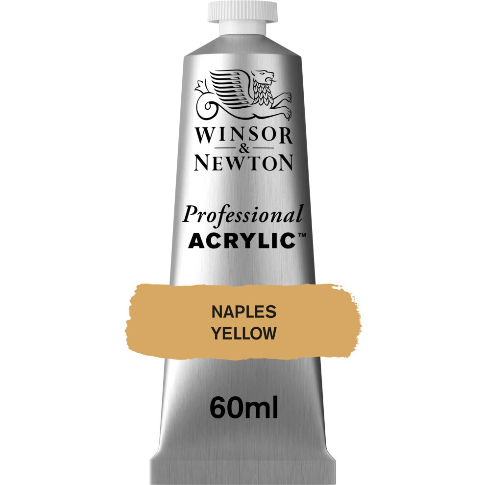 Winsor And Newton Professional Artists Acrylic 60ml - NAPLES YELLOW