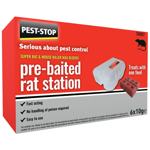 Proctor Pest-Stop Pest-Stop Super Rat And Mouse Killer Wax Block Station For Effective Pest Control