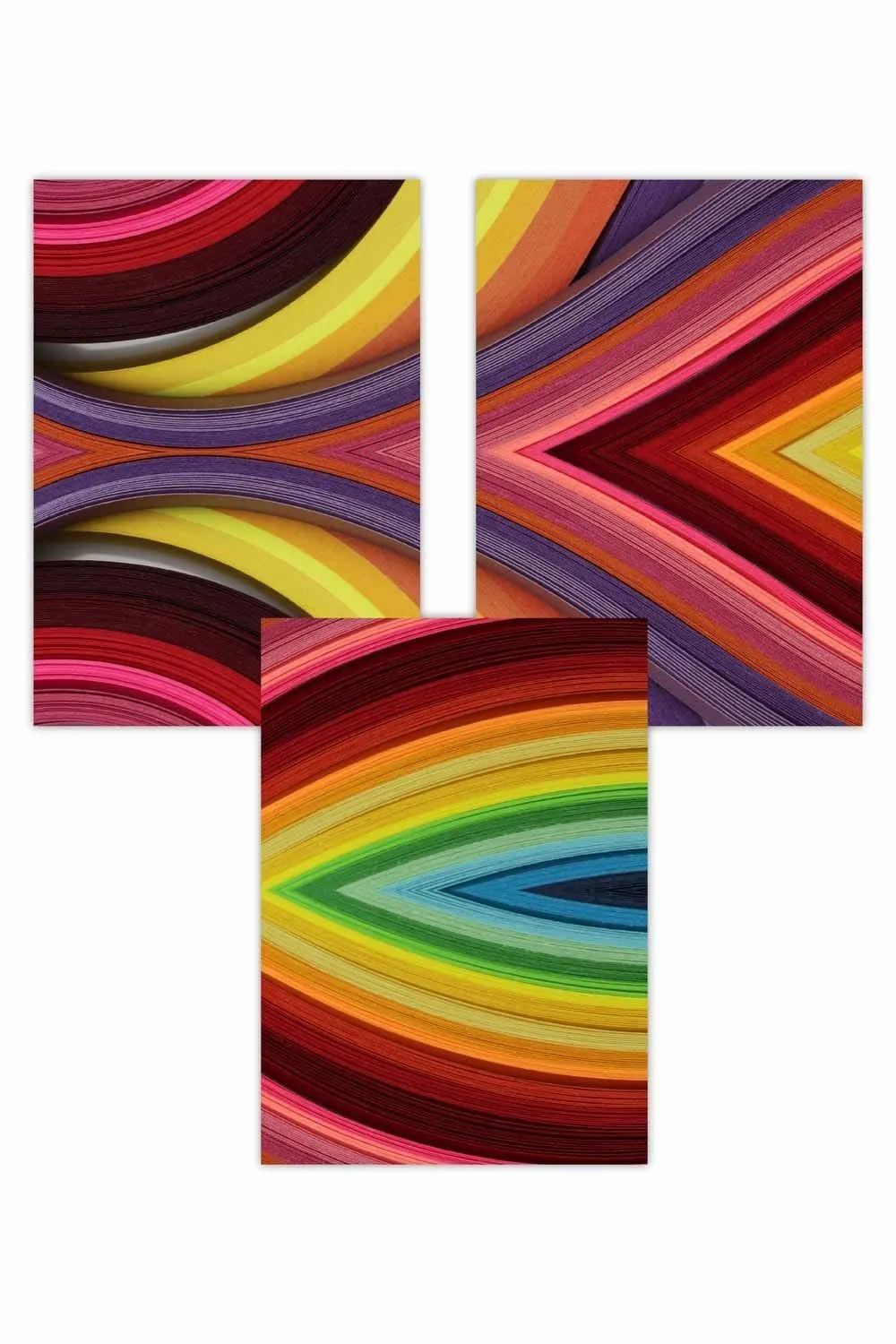 Artze Set of 3 Abstract Colourful Geometry Art Posters