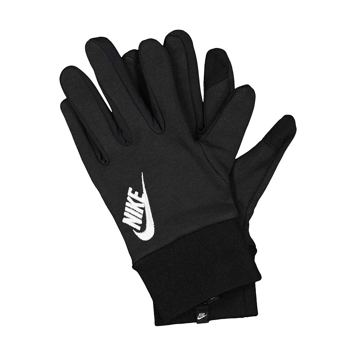 Nike W Club Fleece Gloves, 010 Black/White, Female, Scarves & Gloves, 9316-26_010