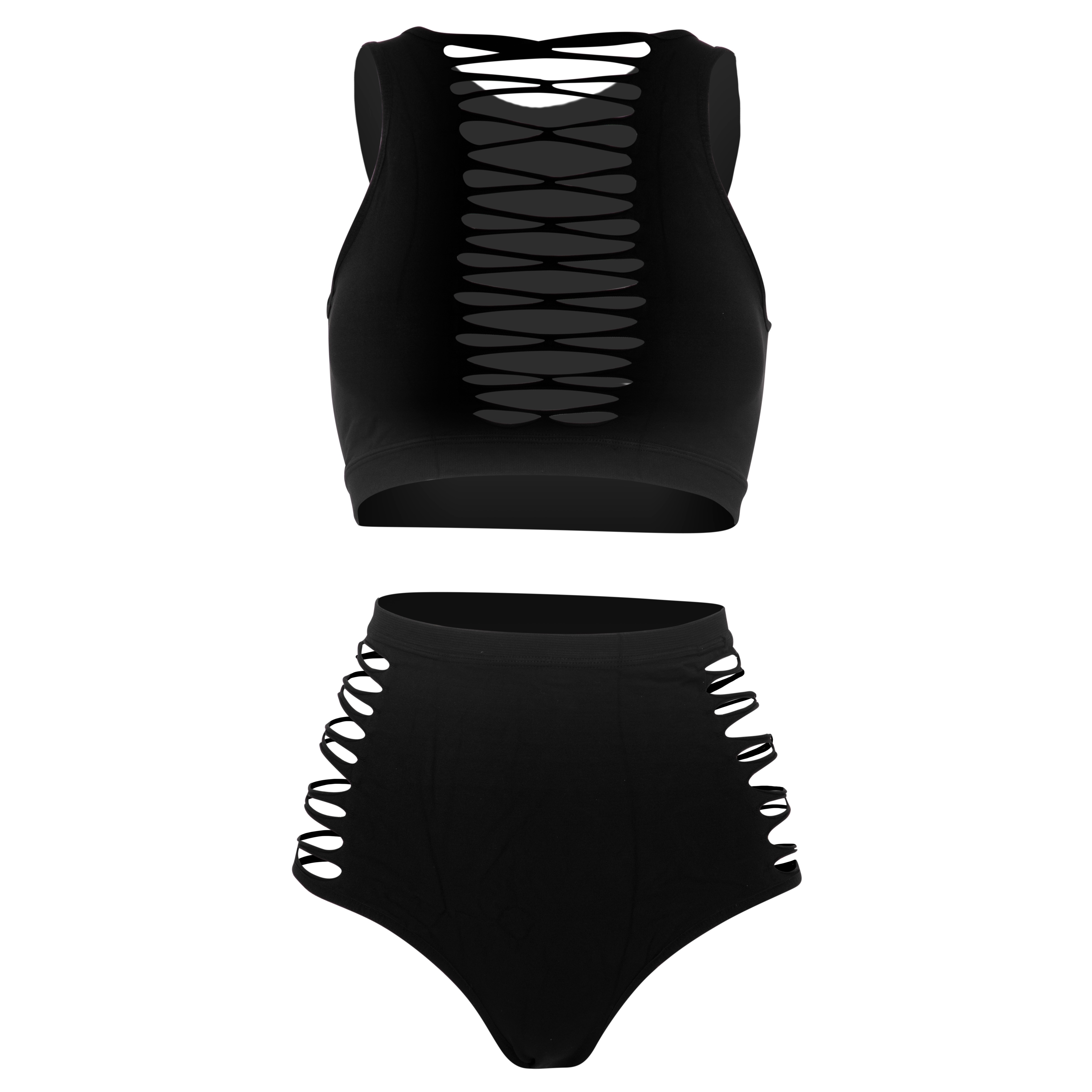 Lovehoney Black Criss-Cross Bra Set