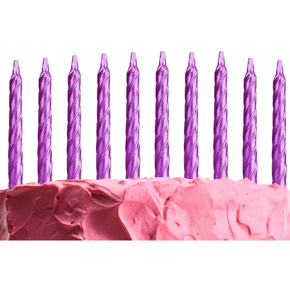 SHATCHI 10Pcs Spiral Candles For Birthday Wedding Anniversary Dinner Party Cake Topper Table Decorations,