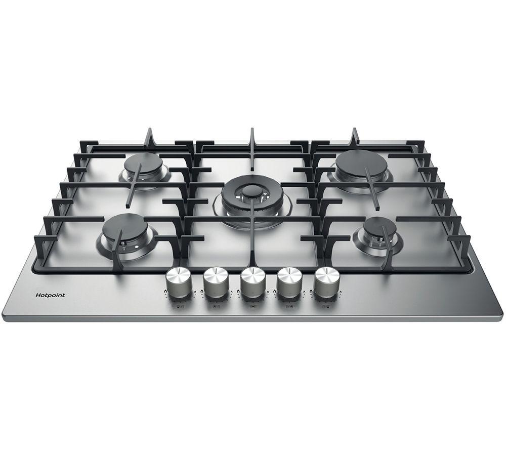 Hotpoint PPH75GDFIXUK 75cm Gas Hob - Silver