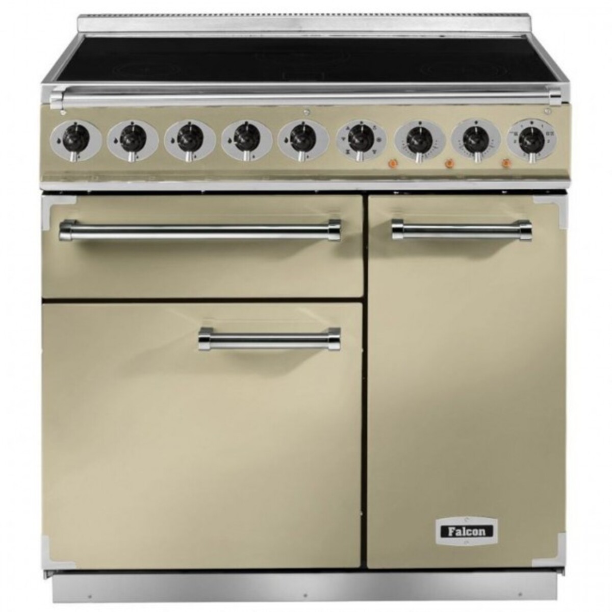 FALCON F900DXEICRB 81830 - 90cm Deluxe Induction Range Cooker, Cream