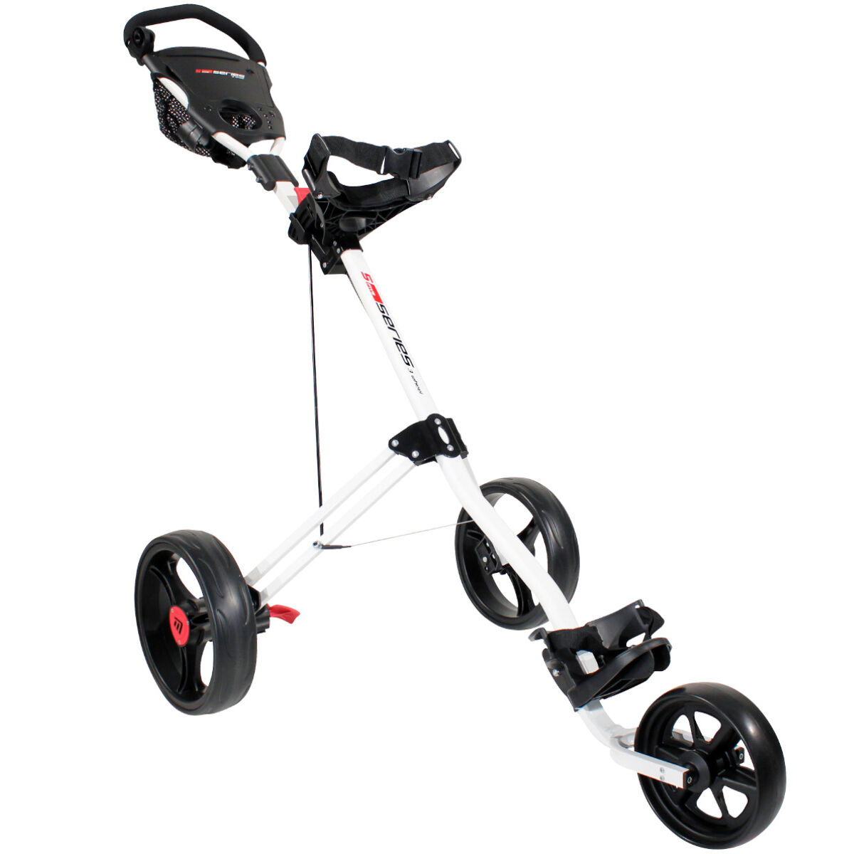 MastersGolf Masters Golf Mens White 5 Series 3 Wheel Golf Trolley