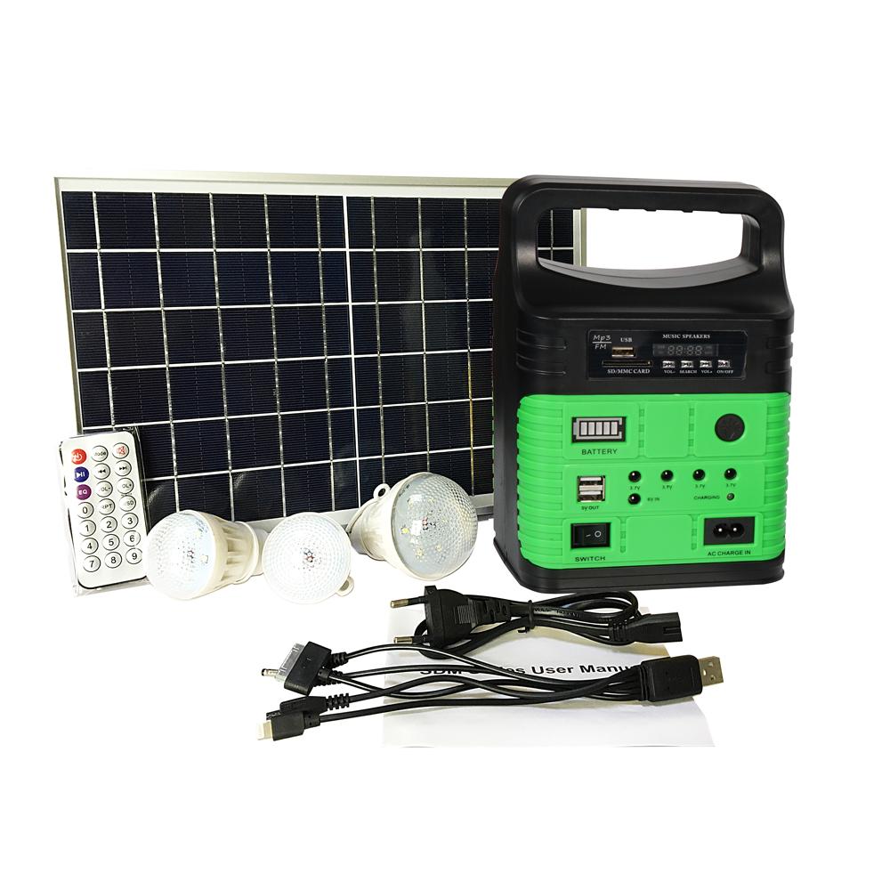TOMTOP JMS Portable Solar Generator Outdoor Camping Illumination System BT MP3 Radio Polycrystalline blue