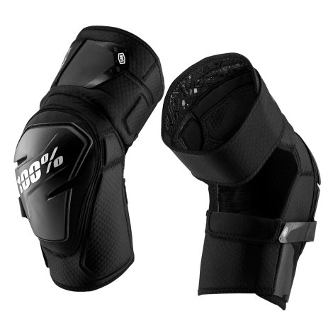 100% Fortis Knee Guards - Black / Large / XLarge