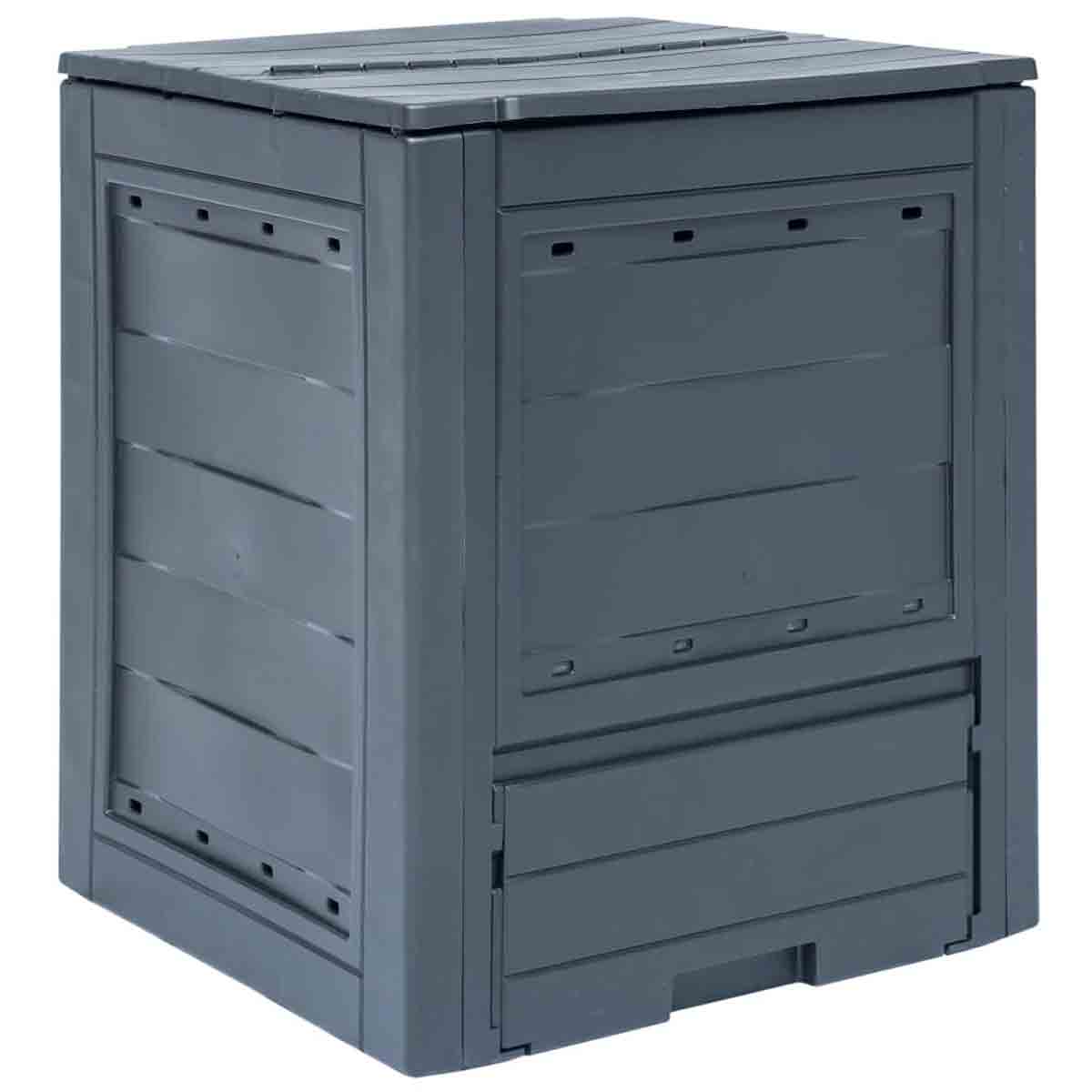 VidaXL Garden Composter Grey 60x60x73 cm 260 L