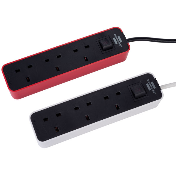 Brennenstuhl Ecolor Extension Lead 3 Gang Extension Lead - 1.5 Metre Heavy Duty Cable - Engineered In Germany - Black