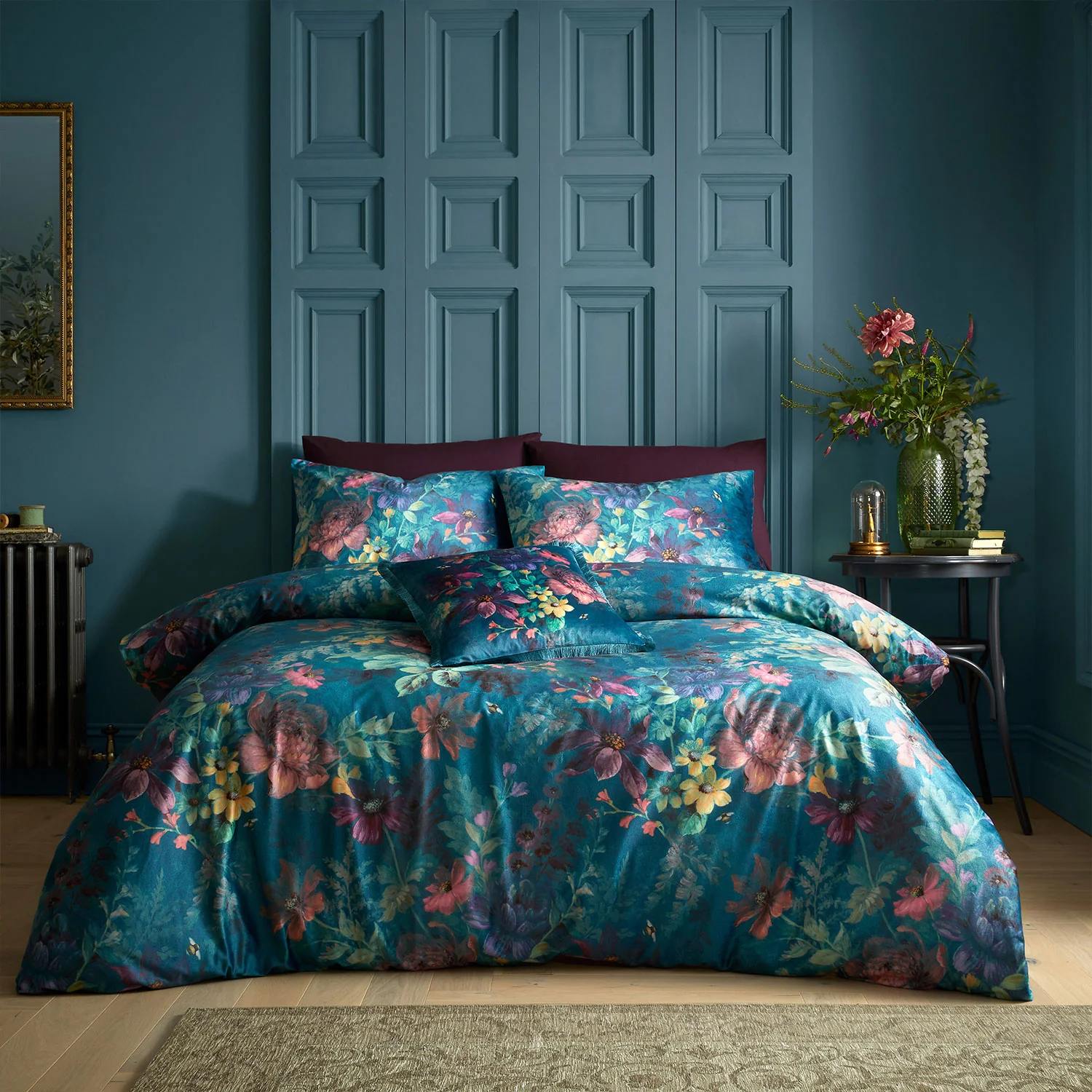 Bridgerton By Catherine Lansfield Romantic Floral Polycotton Duvet Cover And Pillowcase Set