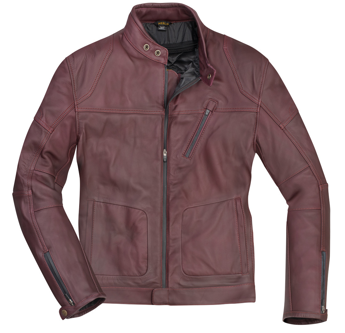  Merlin Gable Motorrad Lederjacke, rot, Größe M, rot, Größe M