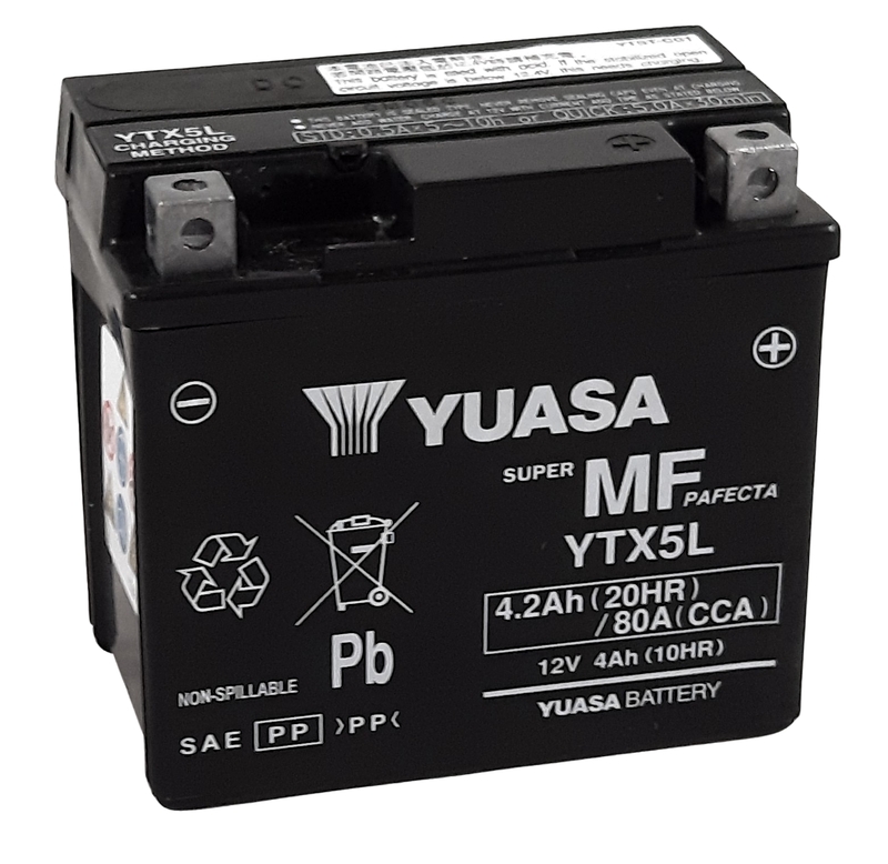 YUASA W/C Battery Maintenance Free Factory Activated - YTX5L FA