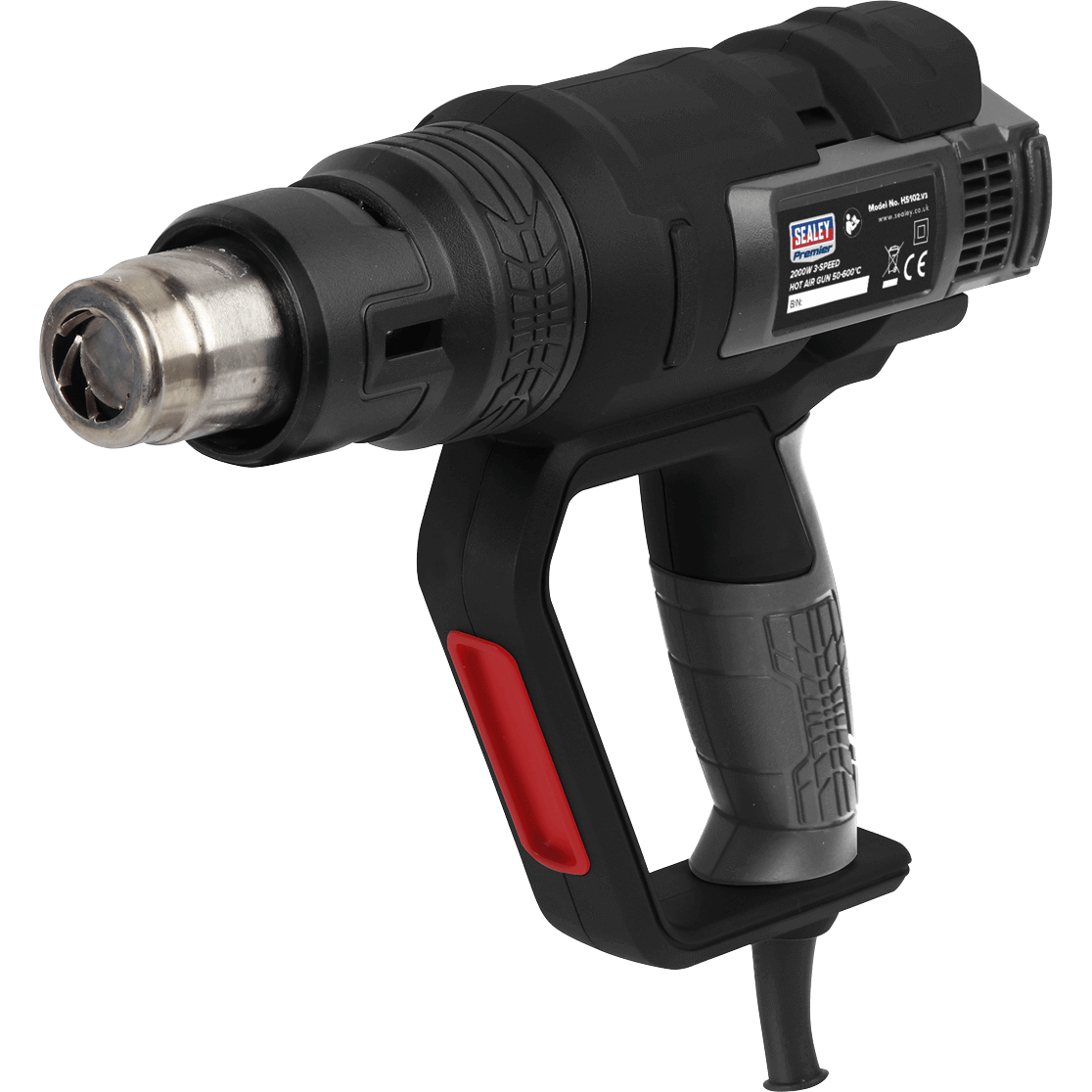 Sealey HS102 3-Speed Hot Air Gun 50-600°C 2000W 230V