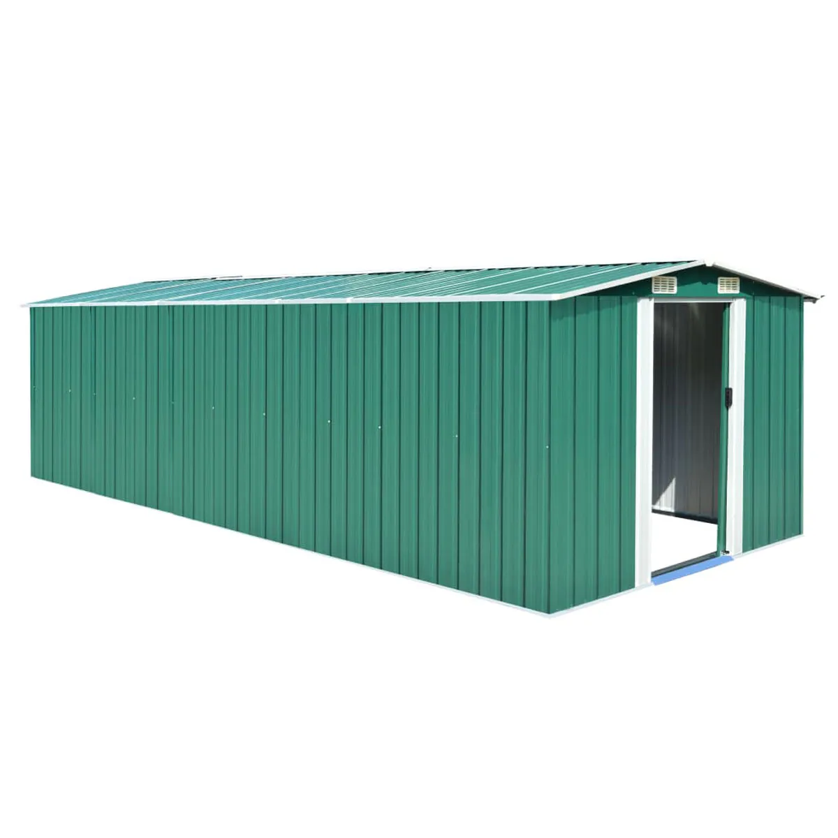VidaXL Garden Shed 257x580x181 cm Metal Green