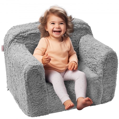  Kids Armchair, Kids Sofa with High-density 25D Sponge, Snuggly-Soft Toddler Chair, Sherpa Fabric Reading Couch for Bedroom and Playroom