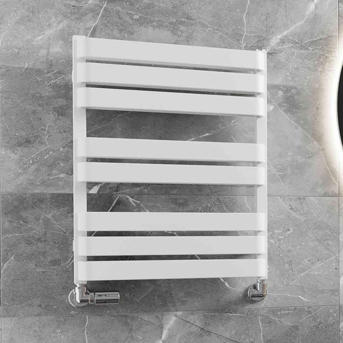 TERMA Heated Towel Rail, Warp T Bold 655/500, Soft 9016 (matt White)