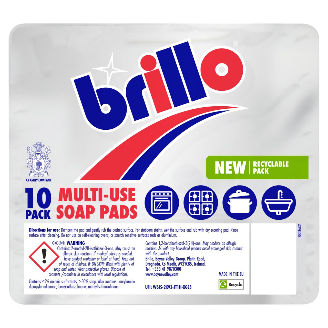 Brillo Soap Pads, Pack: 10