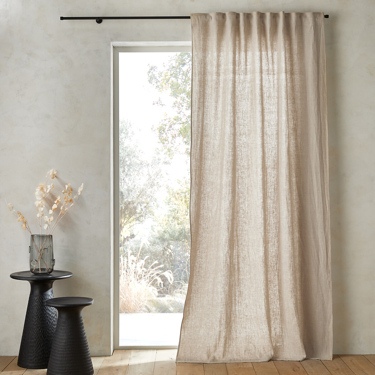 AM.PM Private Ruffled Washed Linen Curtain
