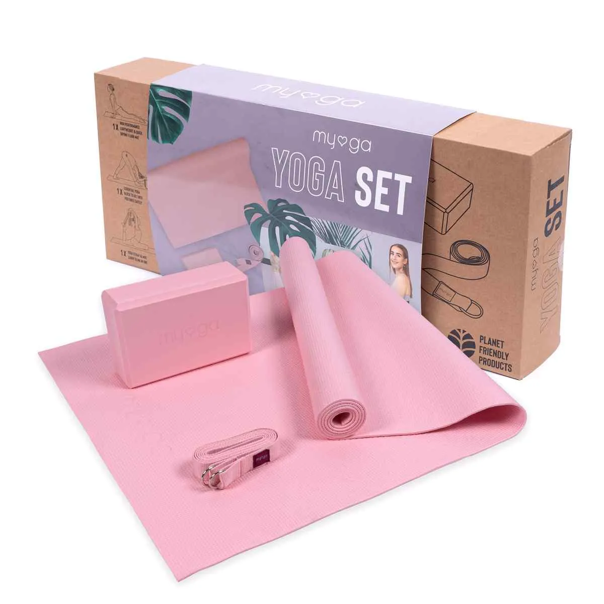 Myga RyderHub Yoga Starter Set - Dusty Pink