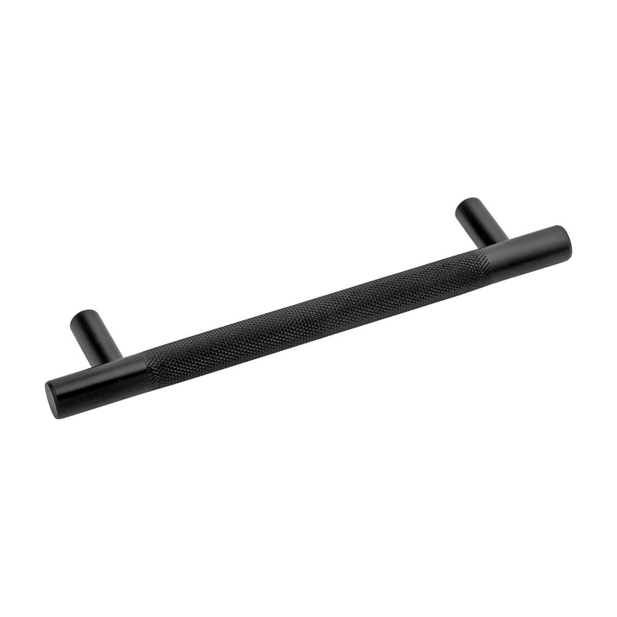 Elite Knobs & Handles Kensington Knurled T-Bar Cabinet &amp; Drawer Handle - Matte Black - 160mm - Elite Knobs &amp; Handles