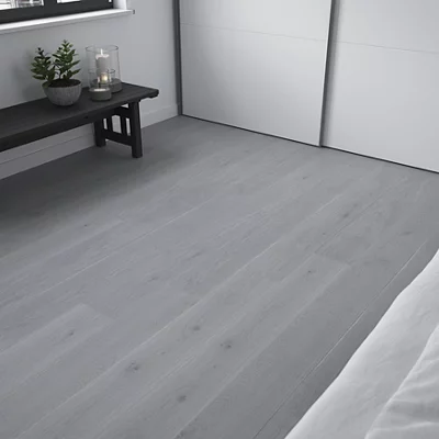 GoodHome Baila Grey Oak Wood Effect Click Flooring Pack Of 12