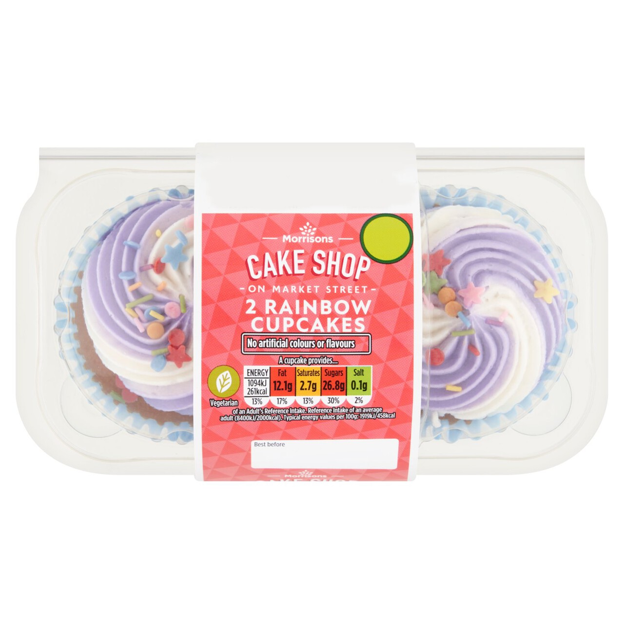 Morrisons Rainbow Cupcakes