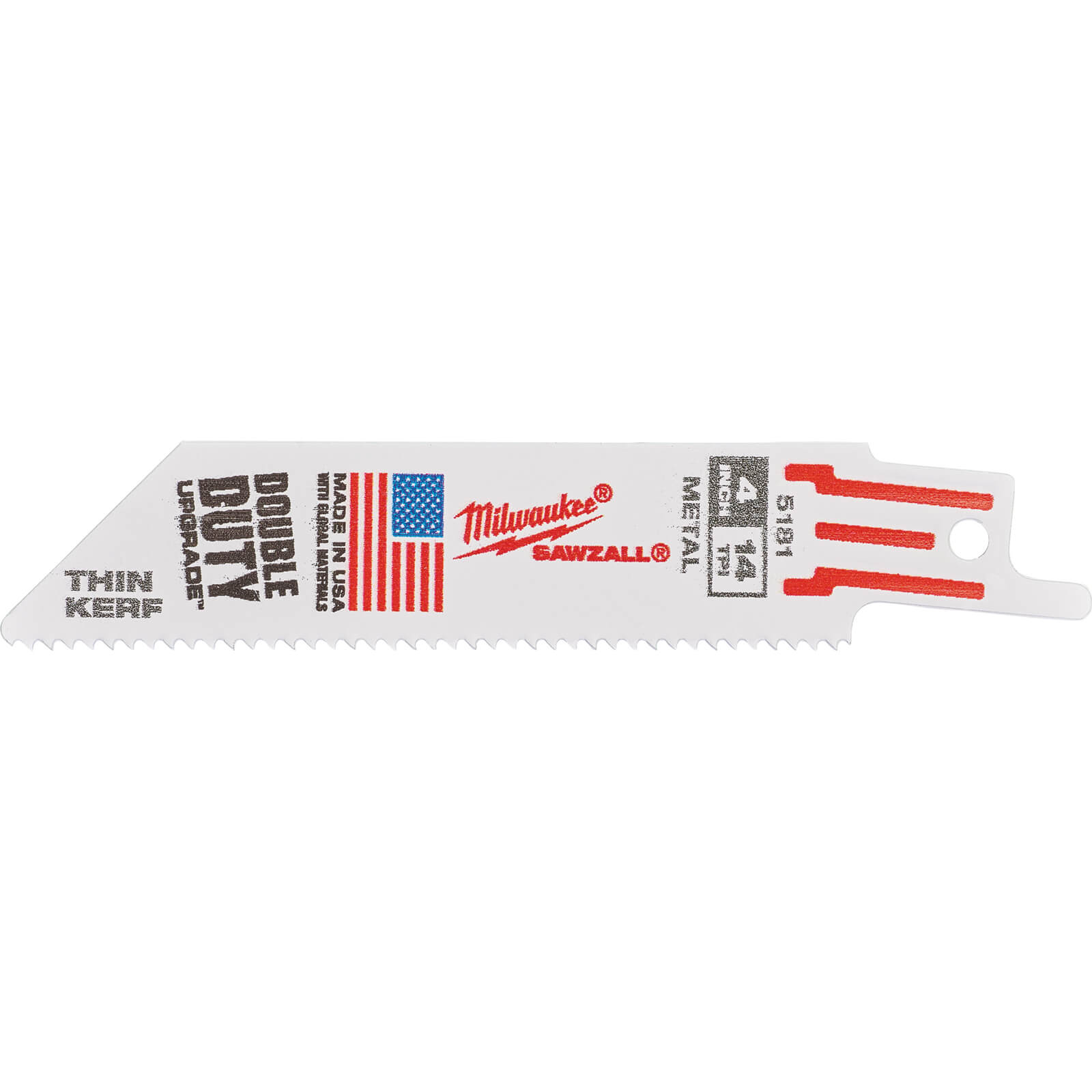 Milwaukee Heavy Duty Demolition Reciprocating Saw Blades 100mm Pack of 5