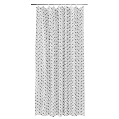  Rohu White & Grey Cement Tile Shower Curtain (W)180Cm