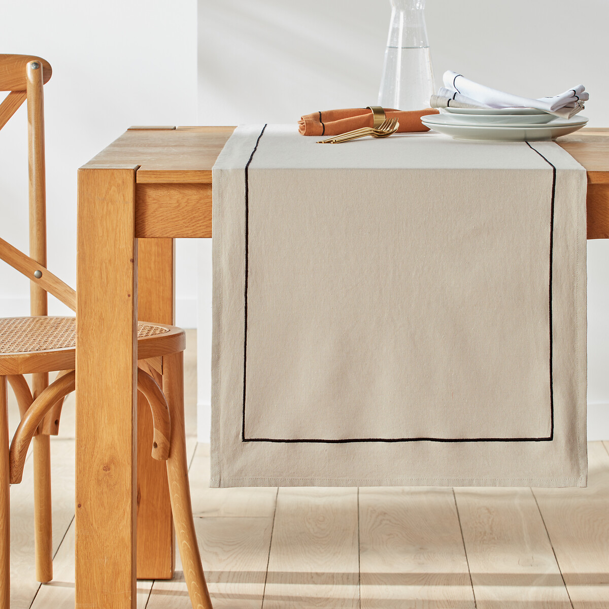 La Redoute Interieurs Métis Bourdon Linen & Washed Cotton Table Runner by La Redoute