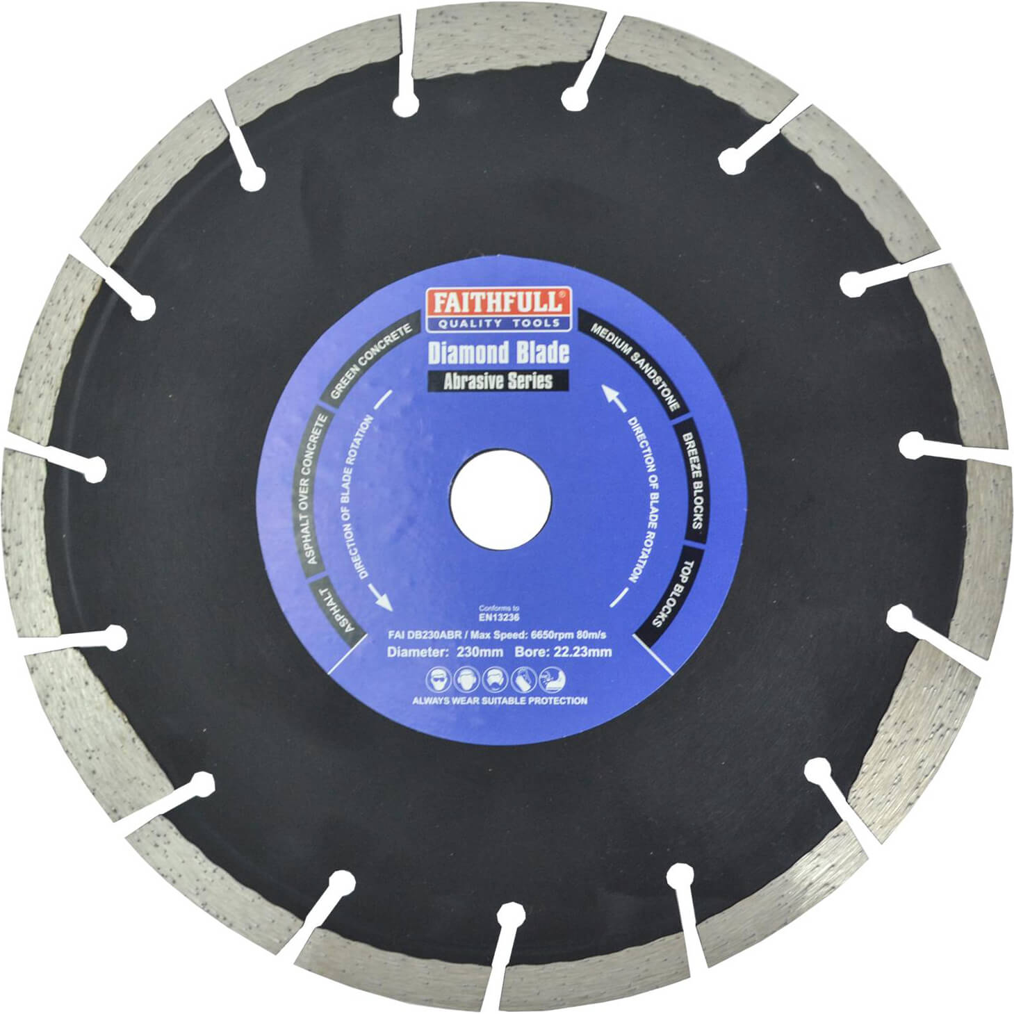 Faithfull Abrasive Diamond Blade 230 x 22.23 mm