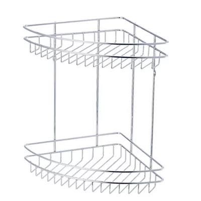 Cooke & Lewis Menta Chrome Effect Steel 2 Tier Shower Caddie (W)22Cm