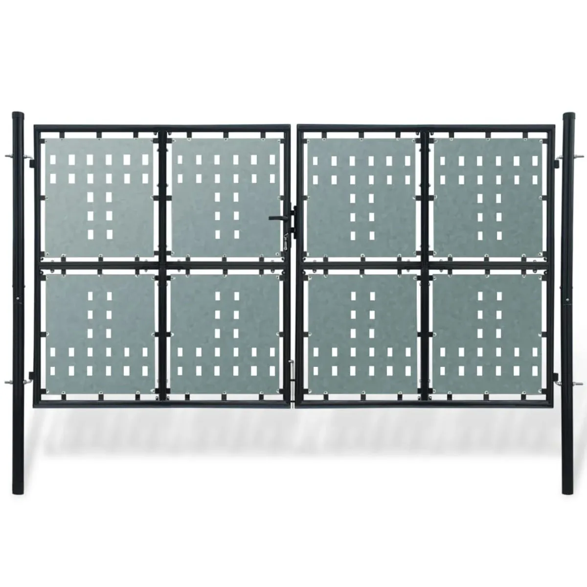 VidaXL Black Double Door Fence Gate 300 x 200 cm