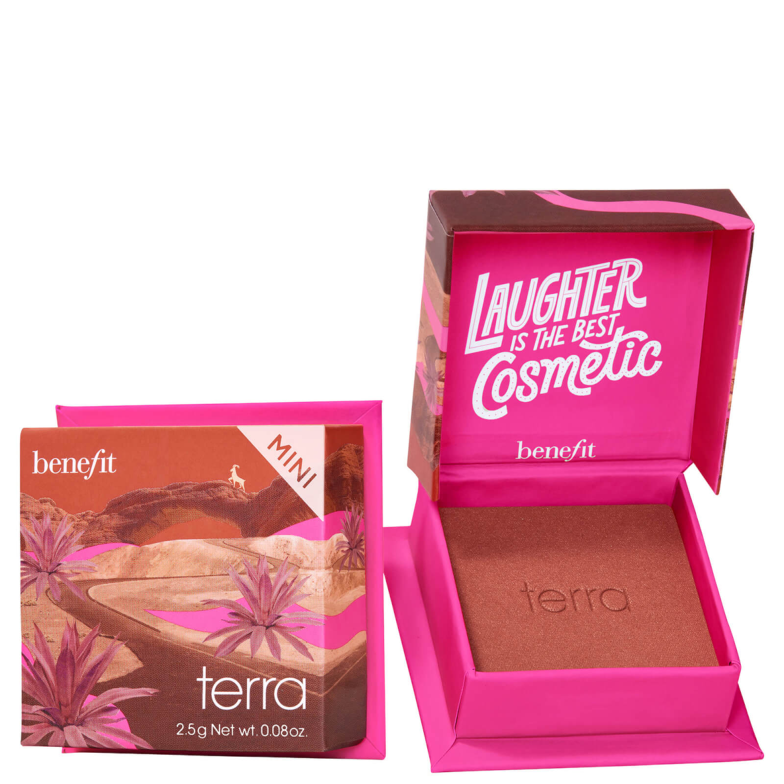 Benefit Wanderful World Blushes Terra Golden Brick-Red Powder Blusher Mini|terra