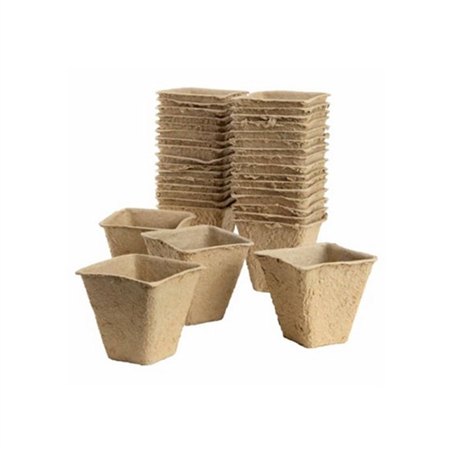 Gro-Sure  6cm Square Fibre Pots 20-Pack