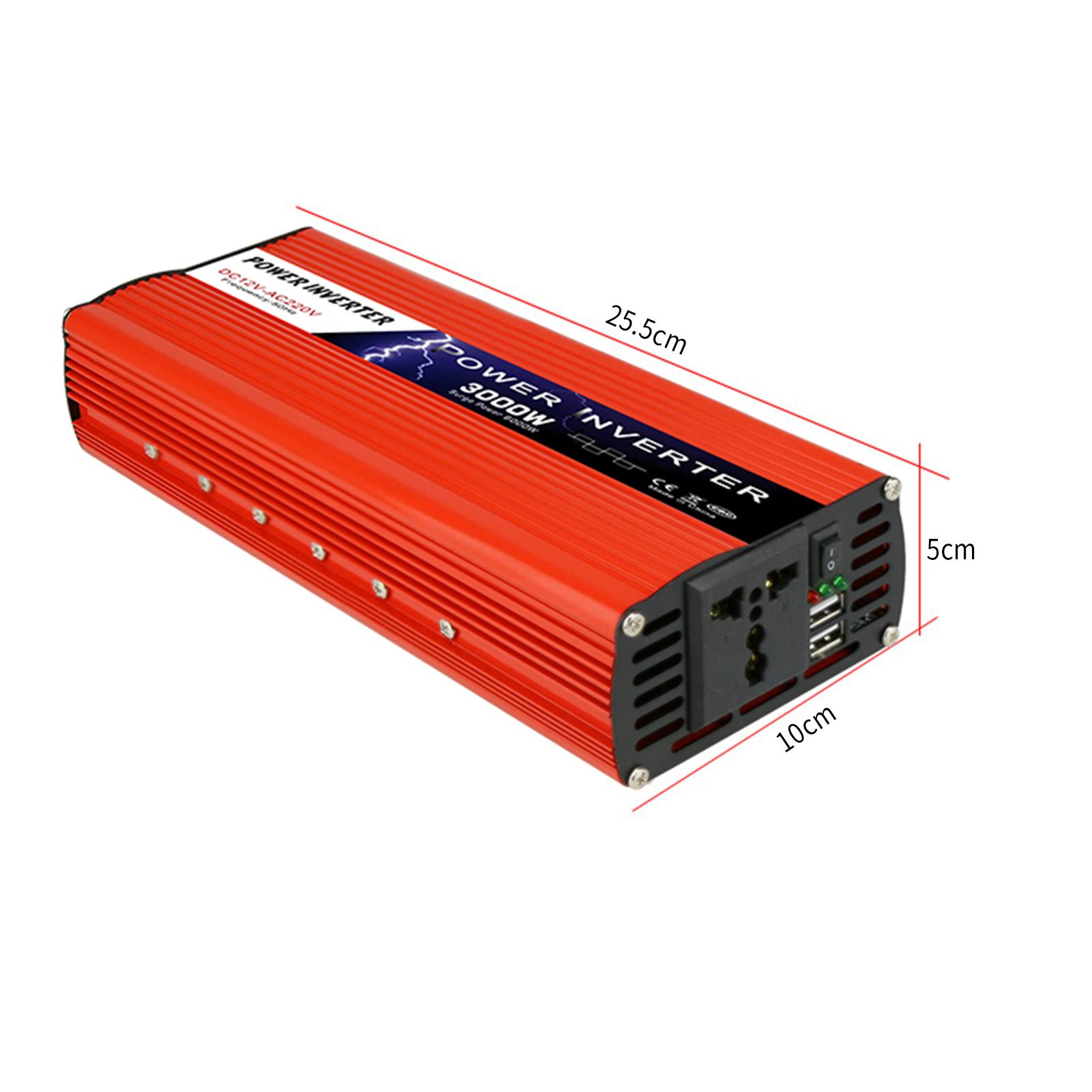 VehicleKit Solar Power Inverter Modified Sine Wave Power Inverter 1500w/3000w(peak) Dc 12v To 220v-240v Ac 12v To Ac 220v-240v
