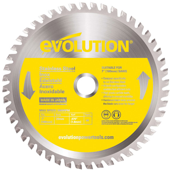 Evolution Evoblade 230 SS Lame pour scie circulaire TCT Acier