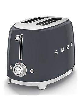 Smeg 50's Retro TSF01GRUK 2 Slice Toaster - Grey