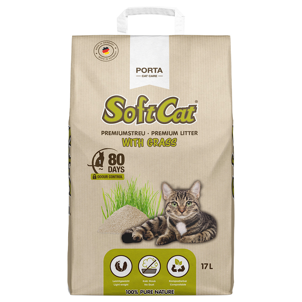 Softcat Porta SoftCat with Grass - Economy Pack: 2 x 17l