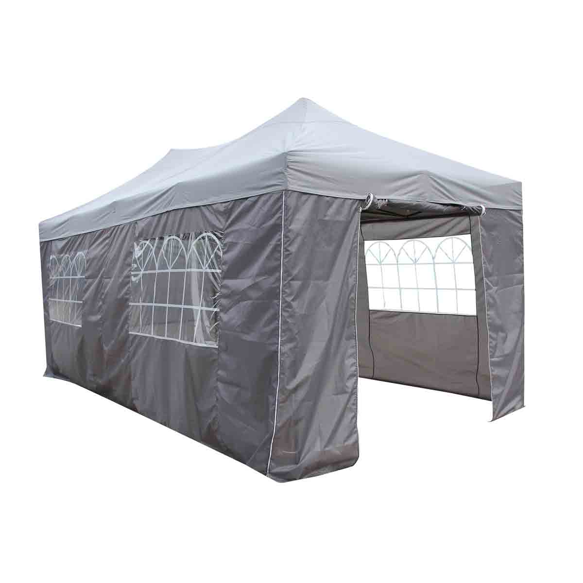 ALL SEASON s Gazebos 3m x 6m Superior Package Metallic Grey