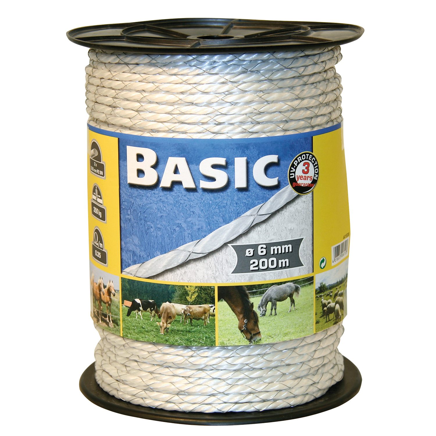Corral Fencing Products | Corral 200m Basic Fencing Rope with Copper Wires Size White
