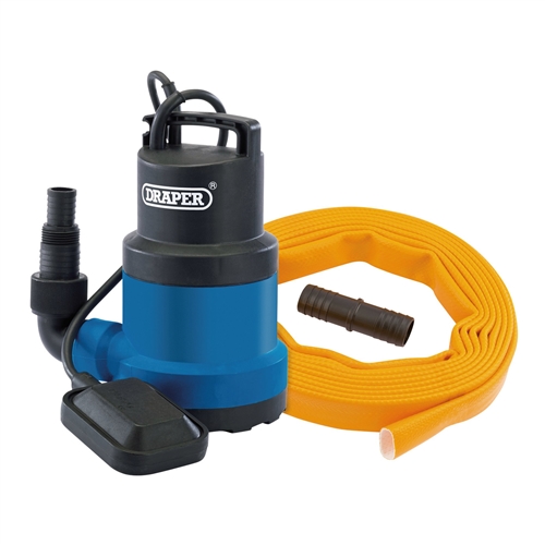  Submersible Clean Water Pump with Float Switch and Layflat Hose, 191L/min, 550W