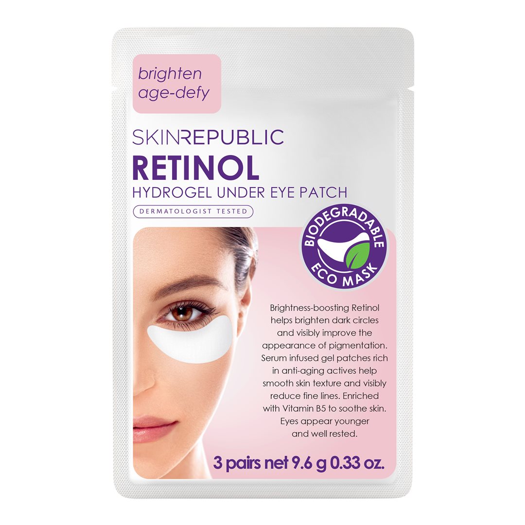Skin Republic Biodegradable Under Eye Patch - Retinol Hydrogel - Brighten Age Defy (SR047) 9.6g