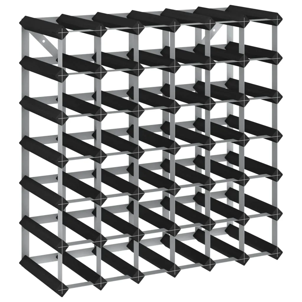 VidaXL Wine Rack for 42 Bottles Black Solid Pine Wood