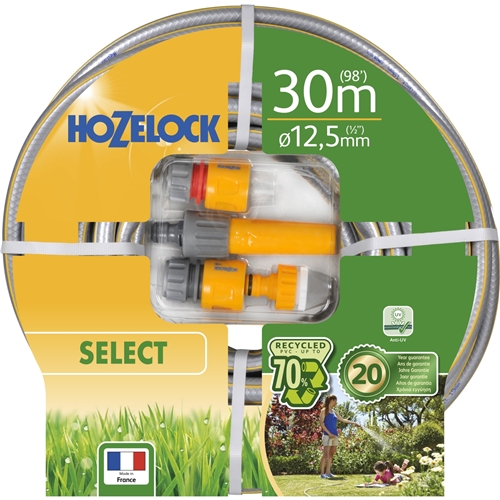 Hozleck 30m Select Hose and Fittings Set in Grey, Size 30 Metre