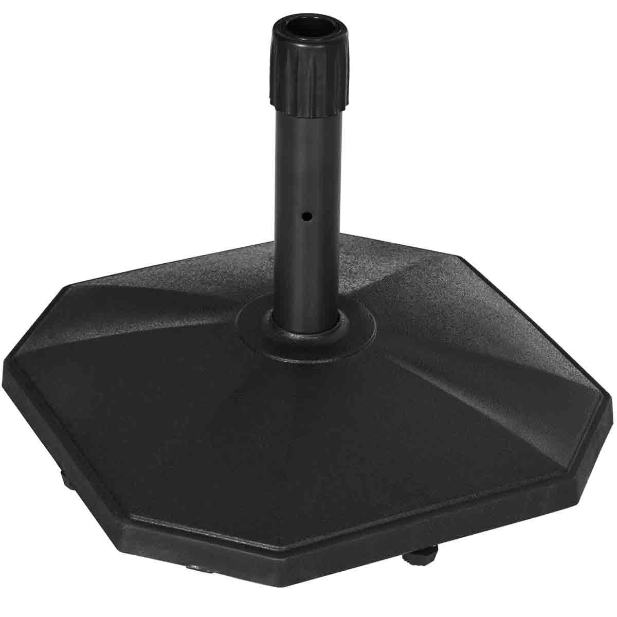 Outsunny 18kg Patio Parasol Base Concrete Outdoor Umbrella Base Stand Holder, Black